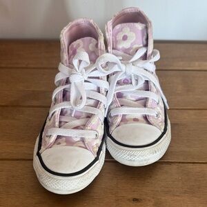 Converse Floral lavender Kids High-Top Sneakers